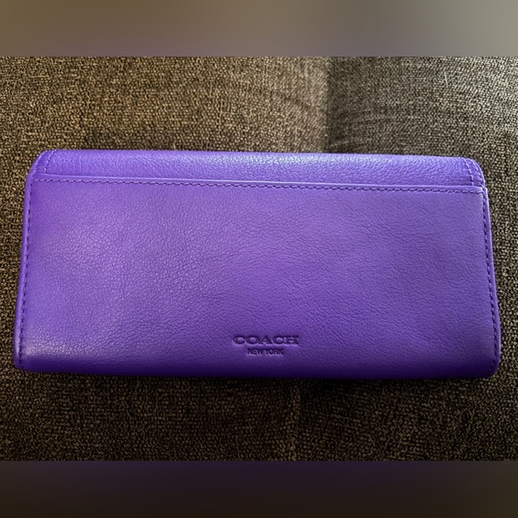 💜 Stunning Coach Purple Leather Satchel & Matching Wallet Set 💜 - Picture 10 of 13
